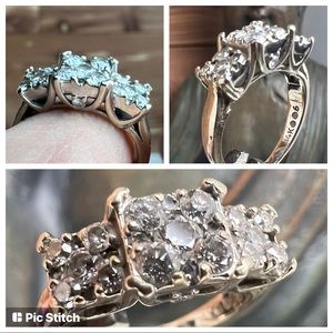 14K White Gold, Authentic Diamond Ring, in Box